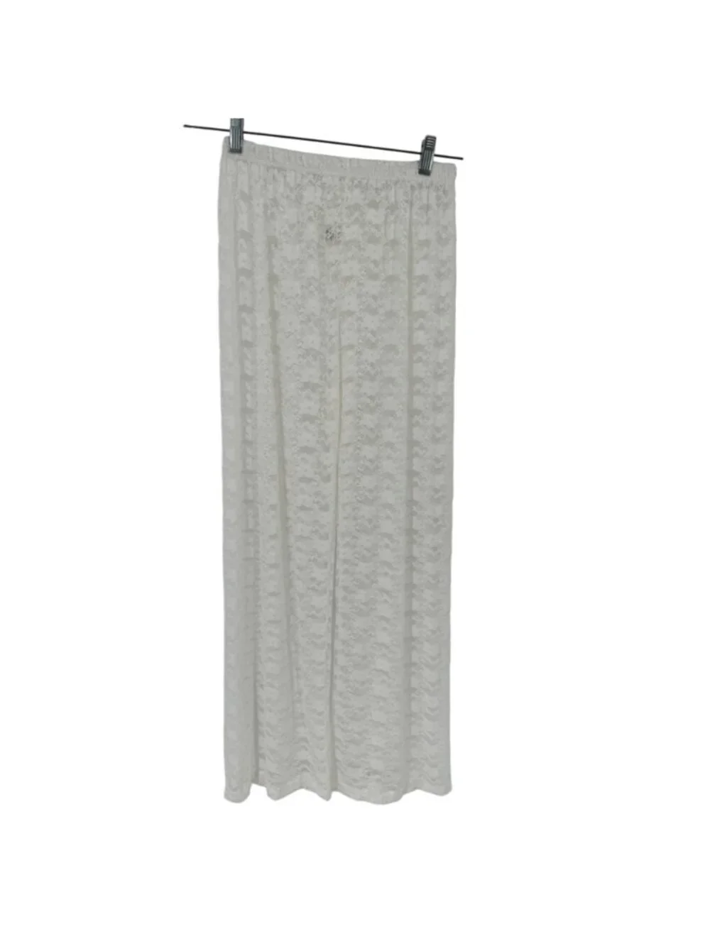 cacelin White Lace pants  Womens Size small Elastic Waist cover up new